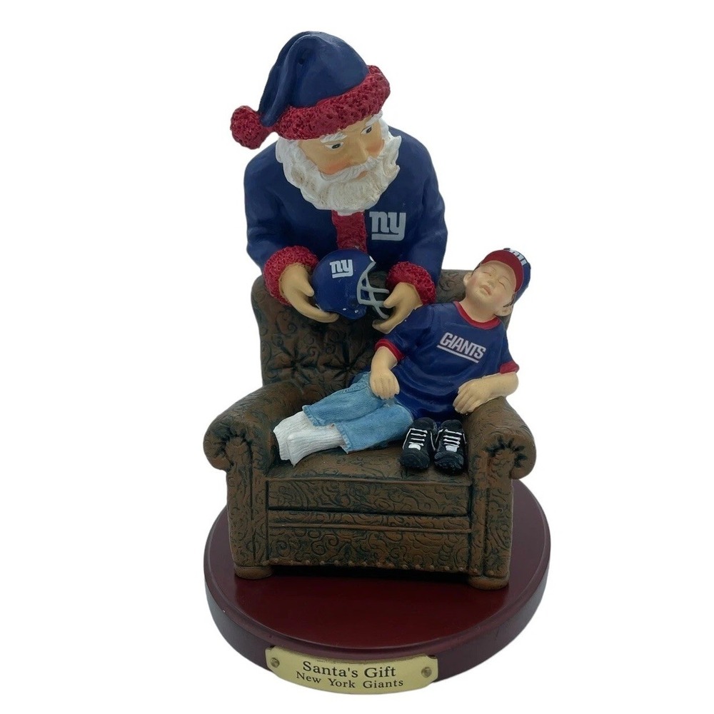 New York Giants Santas Gift 2nd Series Figurine NFL 2001 The Memory‎ Company EUC